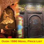 Oudh 1590 menu with price