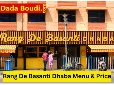 Rang De Basanti Dhaba Price list menu