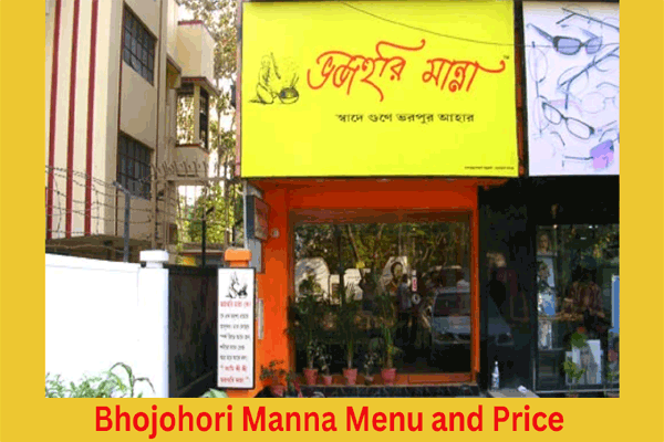 Bhojohori Manna Restaurant Menu and Price Kolkata